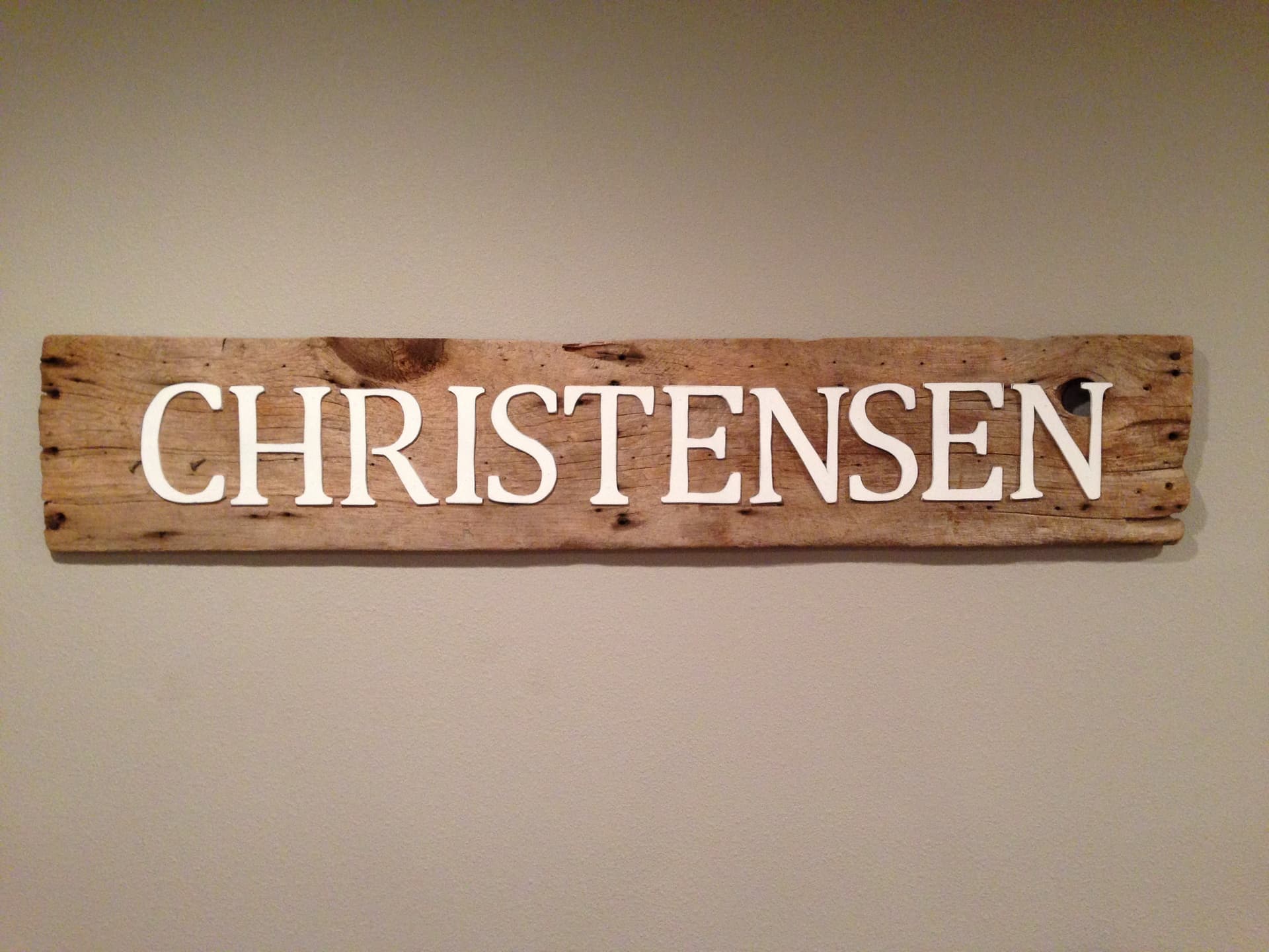 Barnwood Name Plank