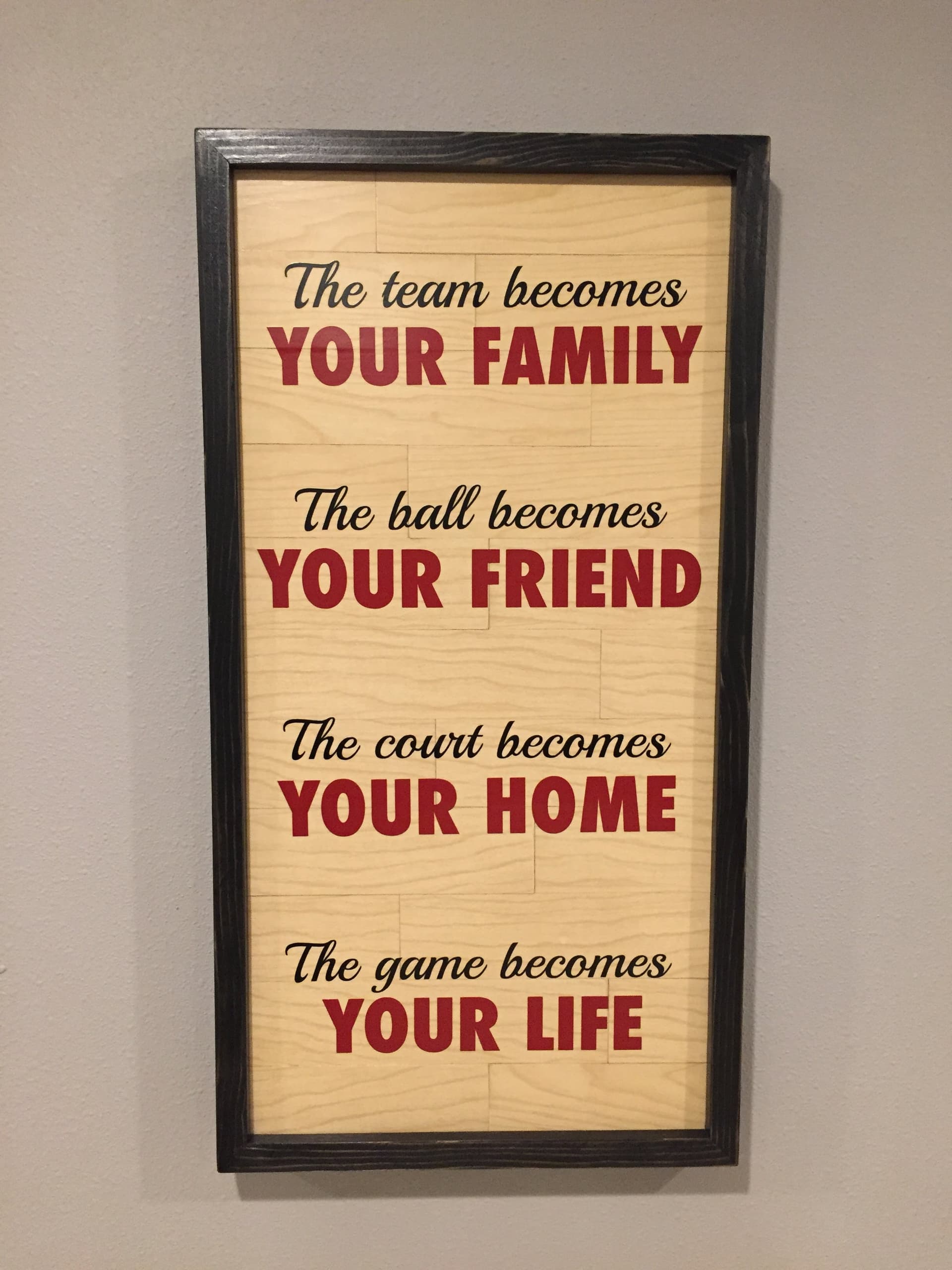 Sports Quote Wall Decor