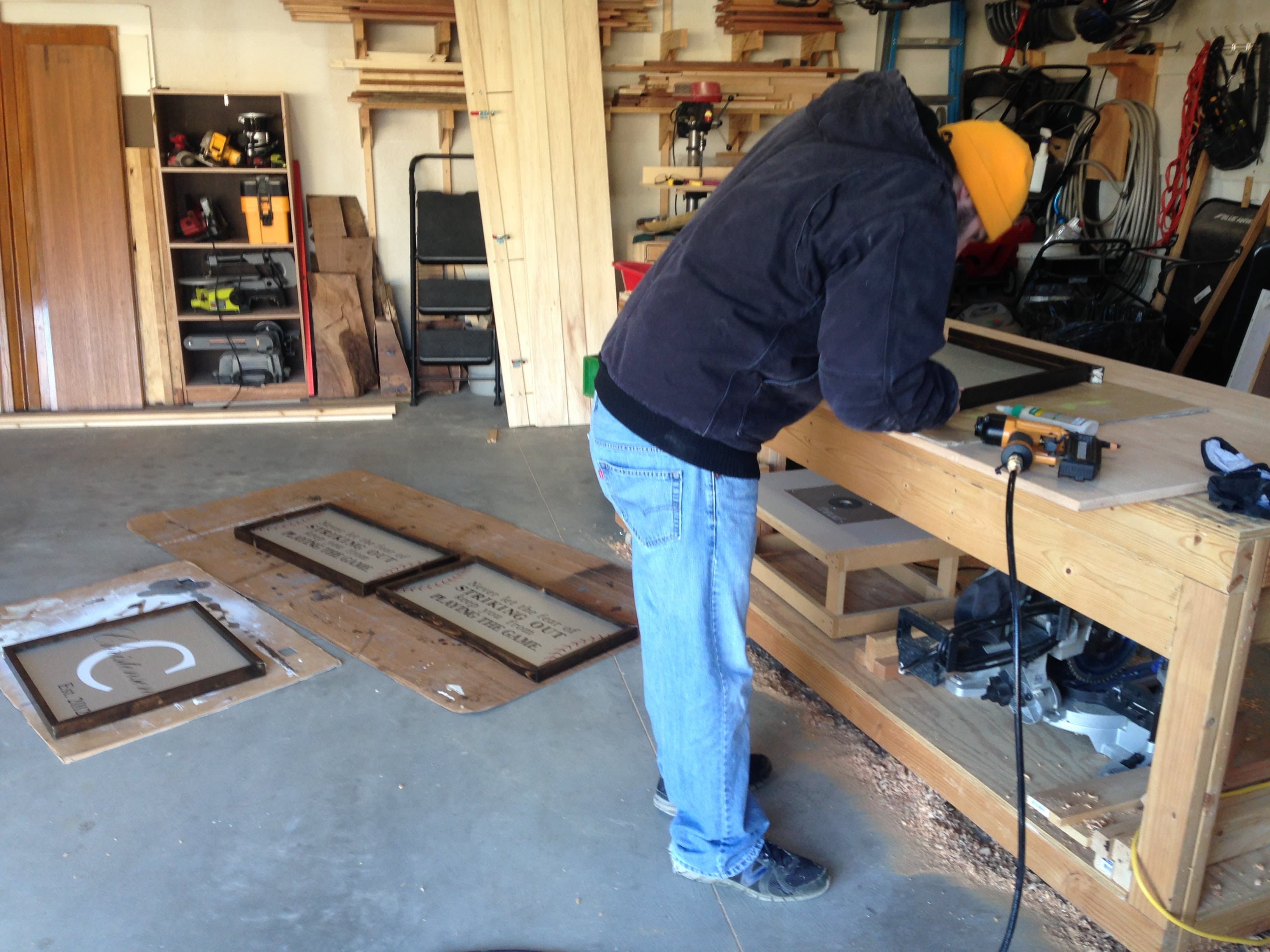 Making frames in the shop